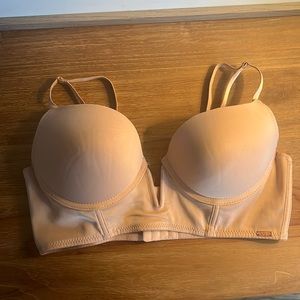 Rachel Roy Nude Longline Plunge Bra 36B